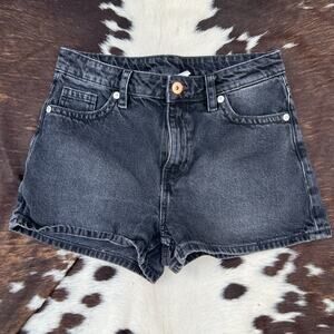 Divided black denim shorts